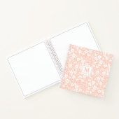 Blush Floral Monogramm Notizbuch Journal (Innenseite)