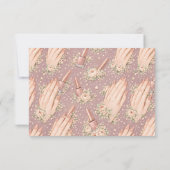 Blush Floral Nail Technician Business Dankeskarte (Rückseite)