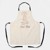 Blush Floral Nail Technician Business Schürze (Vorderseite)