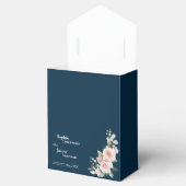 Blush Floral Navy Hochzeit Danke Ihnen Gefallen Bo Geschenkschachtel (Geöffnet)