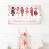 Blush Floral Nutcracker Zucker Pflaume Fairy Willk Banner (Insitu)