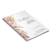 Blush Floral Pampas Brautparty Guest Notebook Notizblock (Rechte Seite)