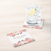 Blush Floral Paper Untersetzer mit Individuellen N (Vor Ort)