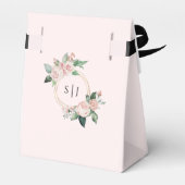 Blush Floral Pink Hochzeit Danke Ihnen Gefallen Bo Geschenkschachtel (Rückseite)