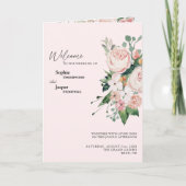 Blush Floral Pink Hochzeitsprogramm Programm (Vorderseite)