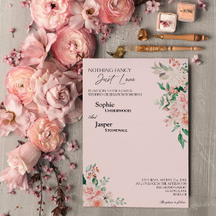Blush Floral Pink Nichts Extravagant nur Liebe Hoc Einladung