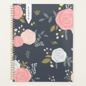 Blush Floral planner with personalized name Planer (Vorderseite)