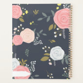 Blush Floral planner with personalized name Planer (Rückseite)