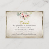 Blush Floral, QR Code - Cream Begleitkarte (Vorderseite)