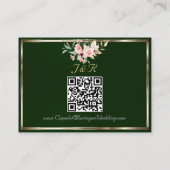 Blush Floral, QR Code - Emerald Begleitkarte (Rückseite)
