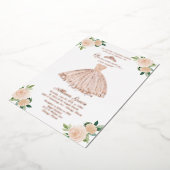 Blush Floral Quinceanera Folieneinladung (Gedreht)