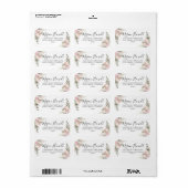 Blush Floral Return Address Label Adressaufkleber (Vorne)
