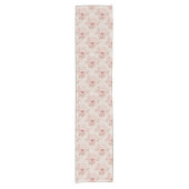 Blush Floral Romantic Lace-Inspired Table Runner Kurzer Tischläufer (Vorderseite)