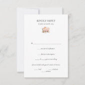 Blush Floral RSVP Card - Moderne geometrische Dusc (Vorderseite)