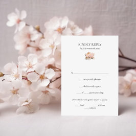 Blush Floral RSVP Card - Moderne geometrische Dusc Karte