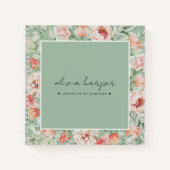 Blush Floral Sage Letters to My Daughter Journal Notizblock (Vorderseite)