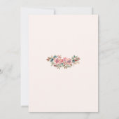 Blush Floral Sand Bridal Shower Invitation Einladung (Rückseite)