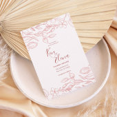 Blush Floral Save the Date Invitation Einladung