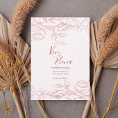 Blush Floral Save the Date Invitation Einladung