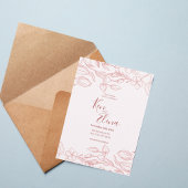 Blush Floral Save the Date Invitation Einladung