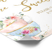 Blush Floral Tee Party Babies Sweet Take Leckerei Poster (Ecke)