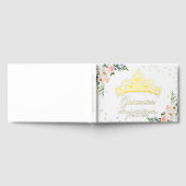 Blush Floral Tiara Quinceanera Gästebuch (Voll)