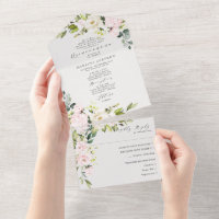 Blush Floral Traditioneller Aufsatz Quinceañera