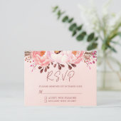 Blush Floral UAWG Wedding Postcard Einladung Postkarte (Stehend Vorderseite)