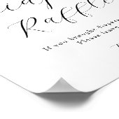 Blush Floral und Greenery Windeln Raffelzeichen Poster (Ecke)