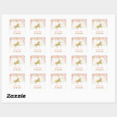 Blush Floral Unicorn Geburtstag Gutes Sticker Tag (Blatt)