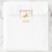 Blush Floral Unicorn Geburtstag Gutes Sticker Tag (Tasche)
