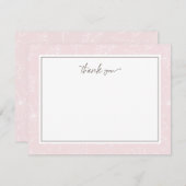 Blush Floral Vielen Dank Mitteilungskarte (Vorne/Hinten)