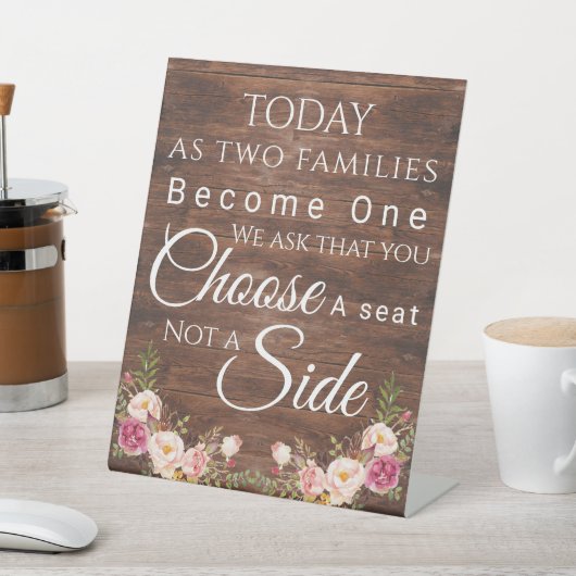 Blush Floral Wählen Sie ein Plakatposter-Plakatzei Sockelschild (In SItu)