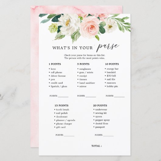 Blush Floral Was ist in Ihrem puren Duschspiel (Vorne/Hinten)