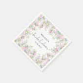 Blush Floral Watercolor Brautparty Napkins Serviette (Ecke)