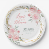 Blush Floral Watercolor Brautparty Pappteller (Vorderseite)