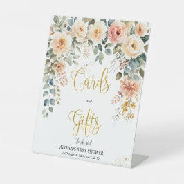 Blush Floral Watercolor Karten & Geschenke Zeichen Sockelschild