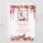 Blush Floral Watercolor Memorial Service Einladung (Vorderseite)