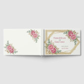 Blush Floral Watercolor Roses & Eucalyptus Wedding Gästebuch (Voll)