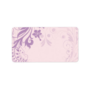 Blush Floral Wedding Blank Address Label Adressaufkleber