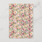 Blush Floral Wedding Details Card Begleitkarte (Rückseite)