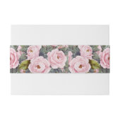 Blush Floral Wedding Einladungsbanderole (Rückseitenbeispiel)