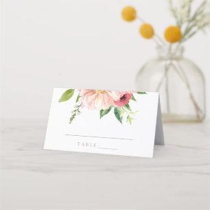 Blush Floral Wedding Escort Card Platzkarte