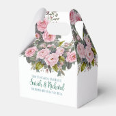 Blush Floral Wedding Geschenkschachtel (Rückseite)