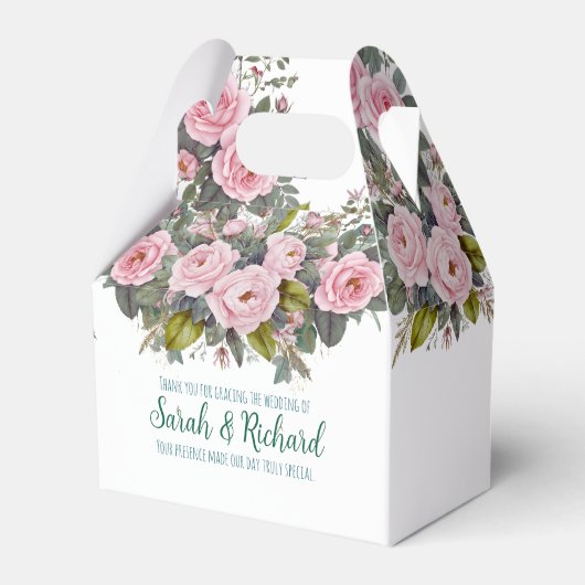 Blush Floral Wedding Geschenkschachtel (Vorderseite)