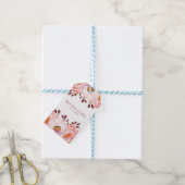 Blush Floral Wedding Individuellen Namens Geschenk Geschenkanhänger (Mit Garn)