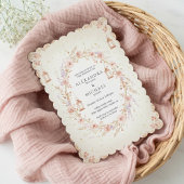Blush Floral Wedding Invitation with Lanterns Einladung