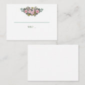 Blush Floral Wedding Platzkarten (Vorne/Hinten)