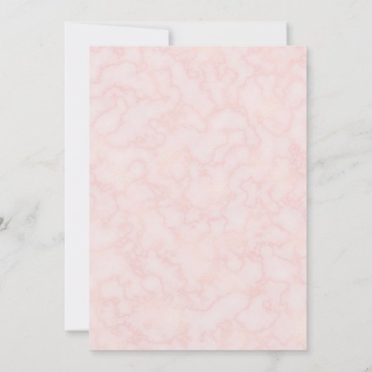 Blush Floral Wedding Probe Dinner Einladung (Rückseite)