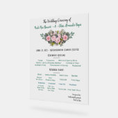 Blush Floral Wedding Program Acrylschild (Winkel)